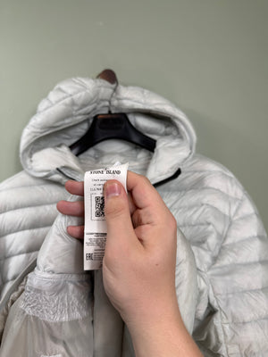 Stone Island Light Grey Loom Woven Down Jacket
