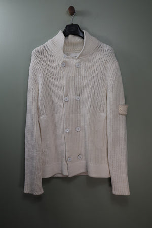 Stone Island Beige Ghost Heavy Knit Cardigan