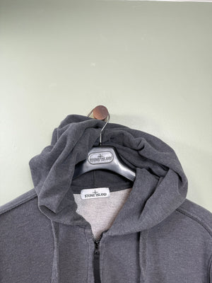 Stone Island Charcoal Grey Zipped Hoodie
