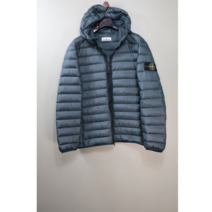 Stone Island Petrol Green Loom Woven Down Jacket