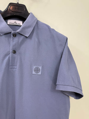 Stone Island Pastel Blue Regular Fit Polo