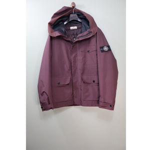 Stone Island Burgundy Tank Shield Jacket