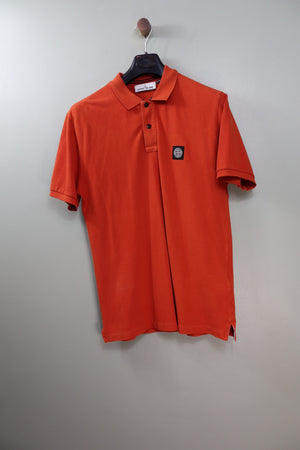 Stone Island Orange Slim Fit Polo