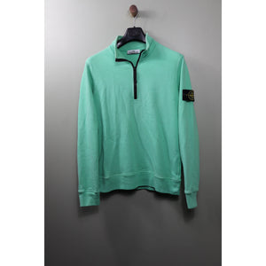 Stone Island Green 1/4 Zip Jumper