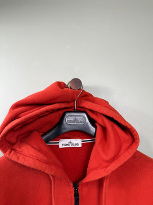 Stone Island Red Zipped Hoodie