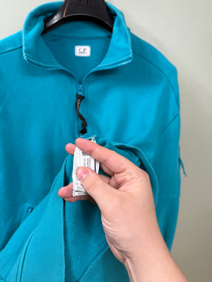 C.P. Company Aqua Blue 1/4 Zip Jumper