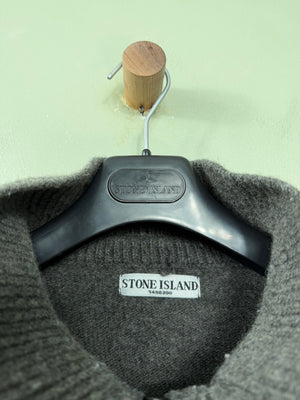Stone Island Grey Knit 1/4 Zip Jumper