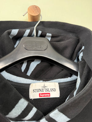 Stone Island X Supreme Black Hoodie