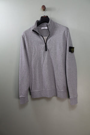 Stone Island Grey 1/4 Zip Jumper