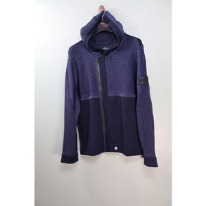 Stone Island Navy Shadow Project Heavyweight Zipped Knit Hoodie