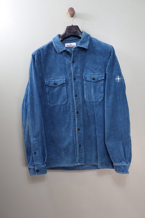 Stone Island Blue Corduroy Overshirt