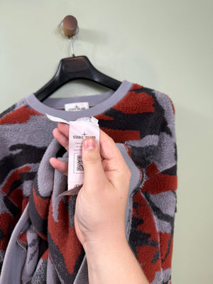 Stone Island Camo Teddy Fleece Jumper