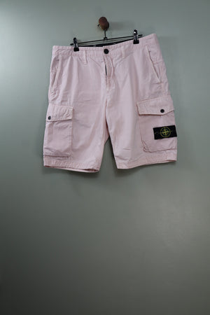 Stone Island Pink SL Cargo Shorts