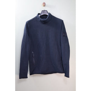 Stone Island Navy Ghost Mock Neck Jumper