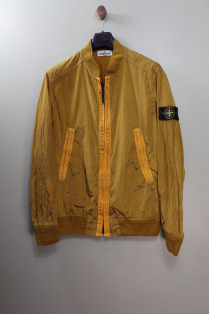 Stone Island Orange Nylon Metal Bomber Jacket