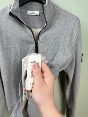 Stone Island Grey 1/4 Zip Jumper