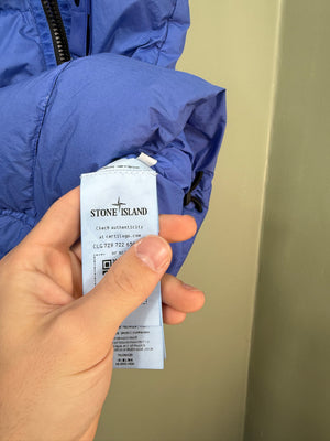 Stone Island Blue Crinkle Reps Down Gilet