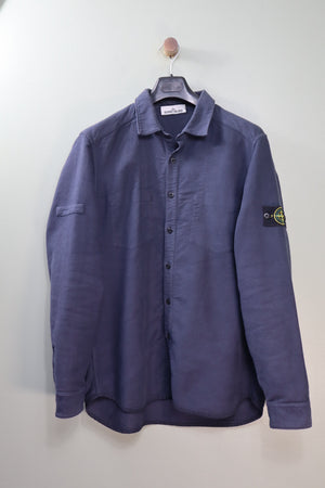 Stone Island Navy Moleskin Overshirt