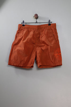 Stone Island Orange Nylon Metal Swim Shorts