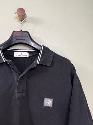 Stone Island Black Regular Fit Polo