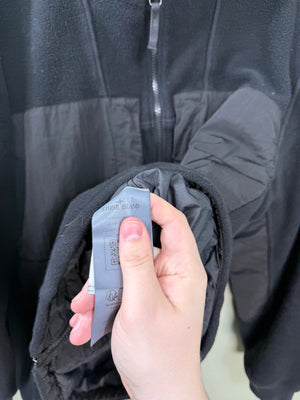 Stone Island Black Cotton Pile with Nylon Jacket
