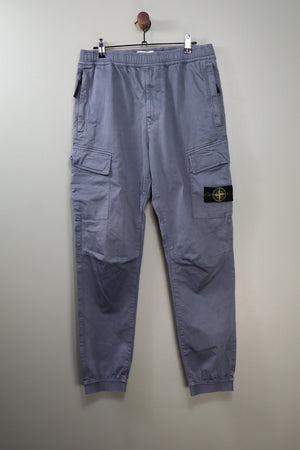 Stone Island Avio Blue RE-T Cargo Bottoms