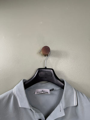Stone Island Pastel Blue Slim Fit Polo