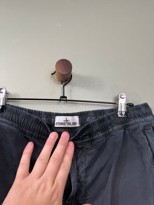 Stone Island Black RE Cargo Shorts