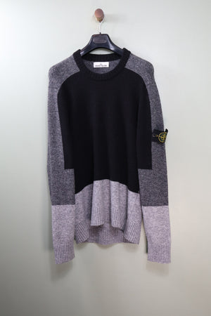 Stone Island Black/Grey Knit Jumper