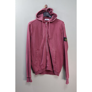 Stone Island Red Zipped Hoodie