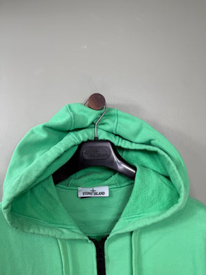 Stone Island Green Zipped Hoodie