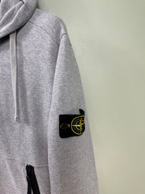 Stone Island Grey Zipped Hoodie