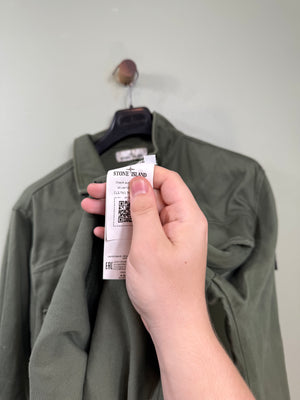 Stone Island Green 1/2 Zip Smock