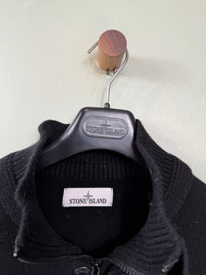 Stone Island Black 1/4 Zip Knit Jumper