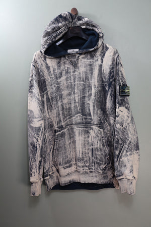 Stone Island Blue Hand Corrosion Hoodie