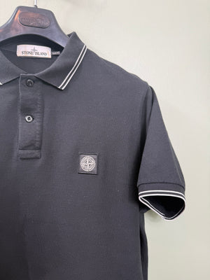 Stone Island Black Slim Fit Polo
