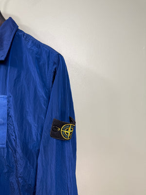 Stone Island Blue Nylon Metal Overshirt