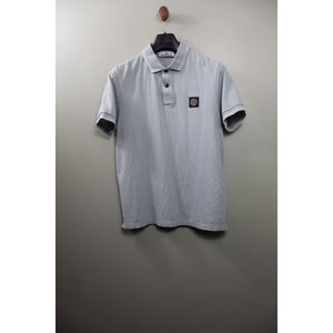 Stone Island Pastel Blue Slim Fit Polo
