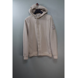 Stone Island Beige Ghost Zipped Wool Hoodie