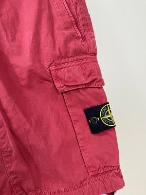 Stone Island Red SL Cargo Shorts
