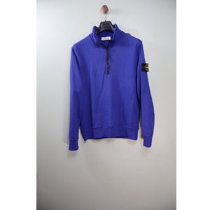 Stone Island Blue 1/4 Zip Jumper