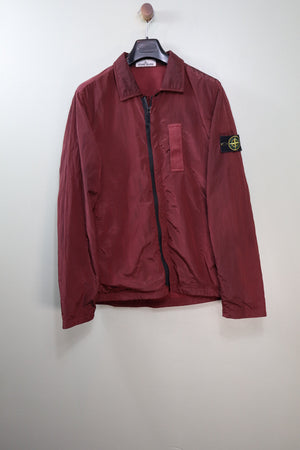 Stone Island Burgundy Nylon Metal Overshirt