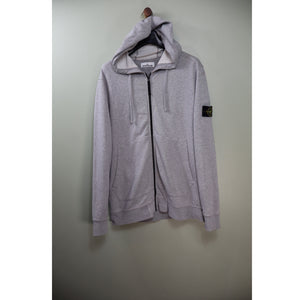 Stone Island Grey Zipped Hoodie
