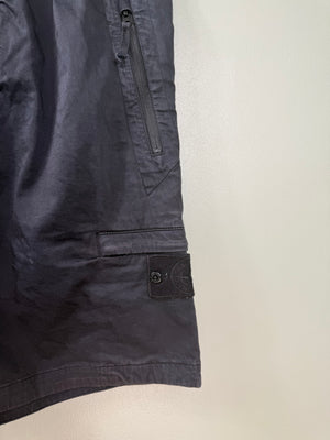 Stone Island Black CO Ghost Cargo Shorts