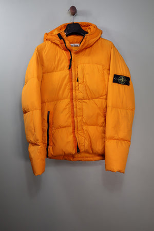 Stone Island Yellow Crinkle Reps Down Jacket