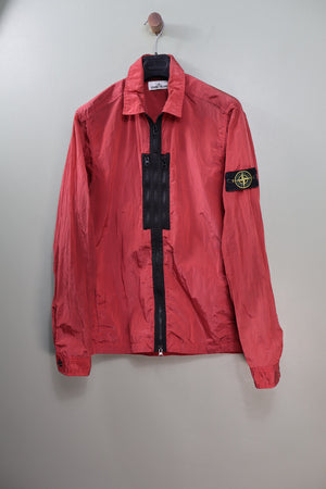 Stone Island Red Nylon Metal Overshirt