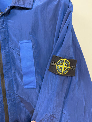 Stone Island Blue Nylon Metal Overshirt