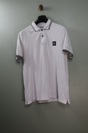 Stone Island White Slim Fit Polo