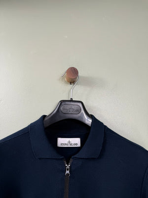 Stone Island Navy 1/4 Zip Knit Jumper