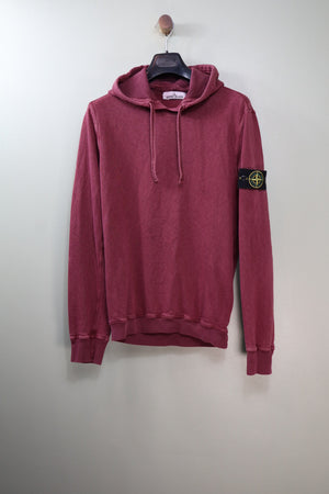 Stone Island Burgundy Hoodie